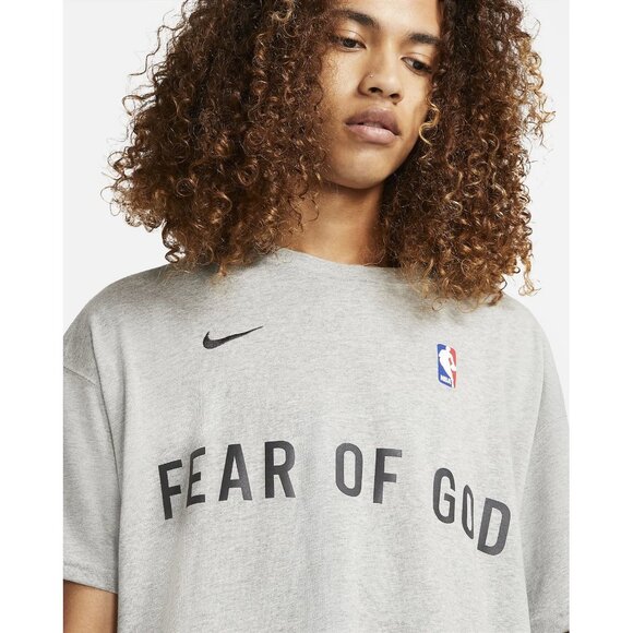 NWT Fear of God x Nike Warm Up T-shirt Dark Grey Heather, Size: M - Picture 4 of 9